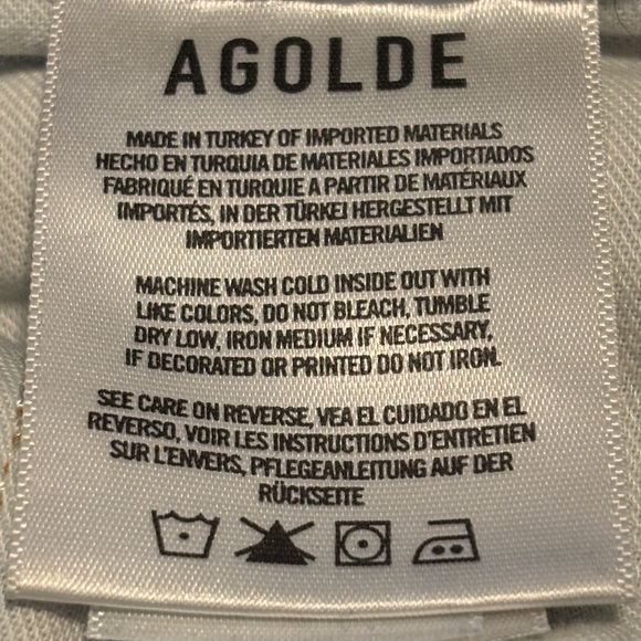 Agolde 90's Mid Rise Loose Fit Distressed Ripped Jeans-Sz 28 - Picture 7 of 8